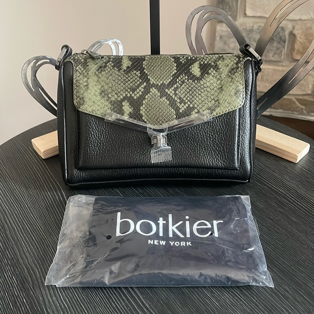 Botkier Valentina Black and Camo Crossbody